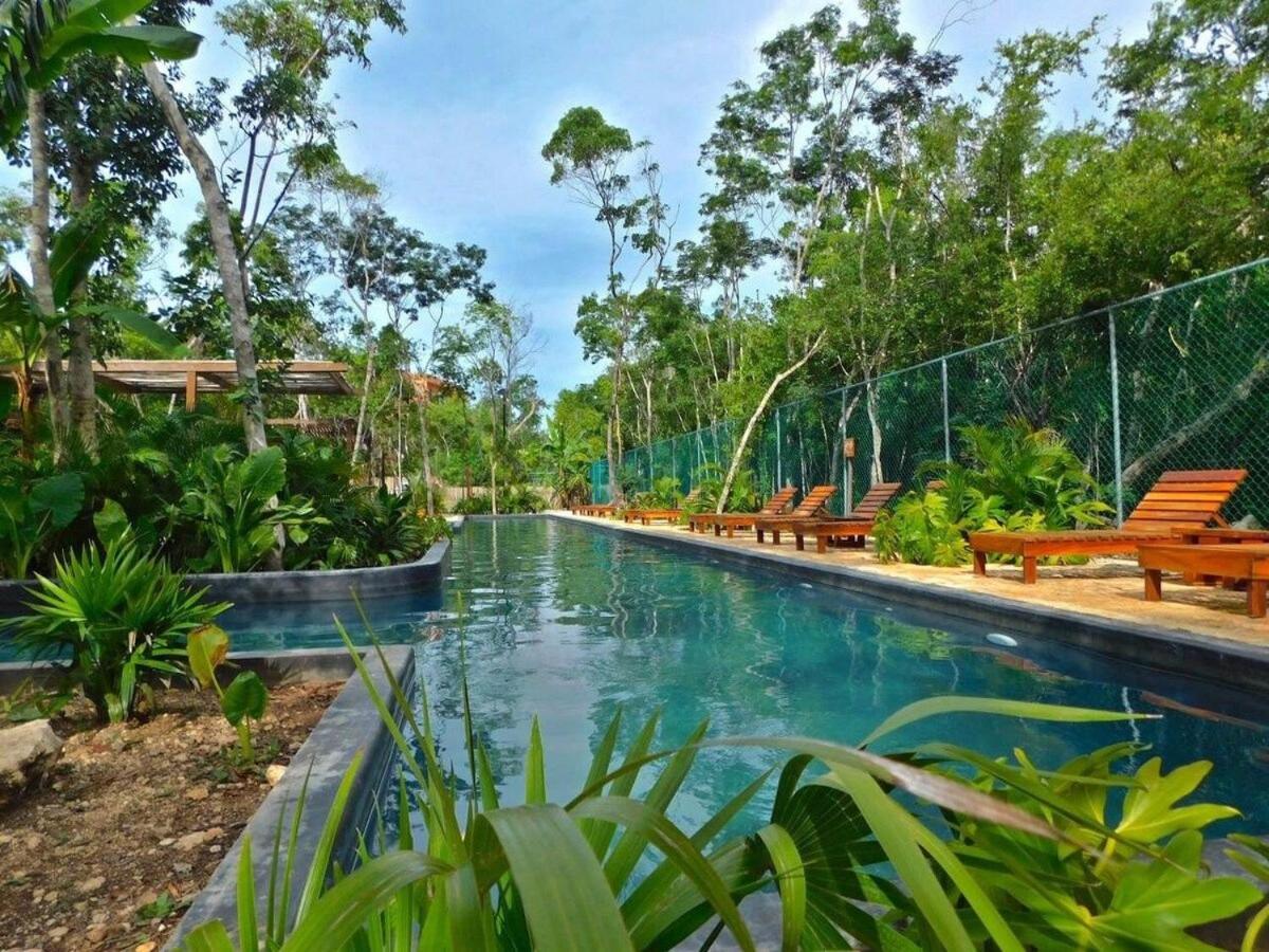 Amplio Depto. C/Terraza Privada + Hermosa Piscina Tulum Exterior foto