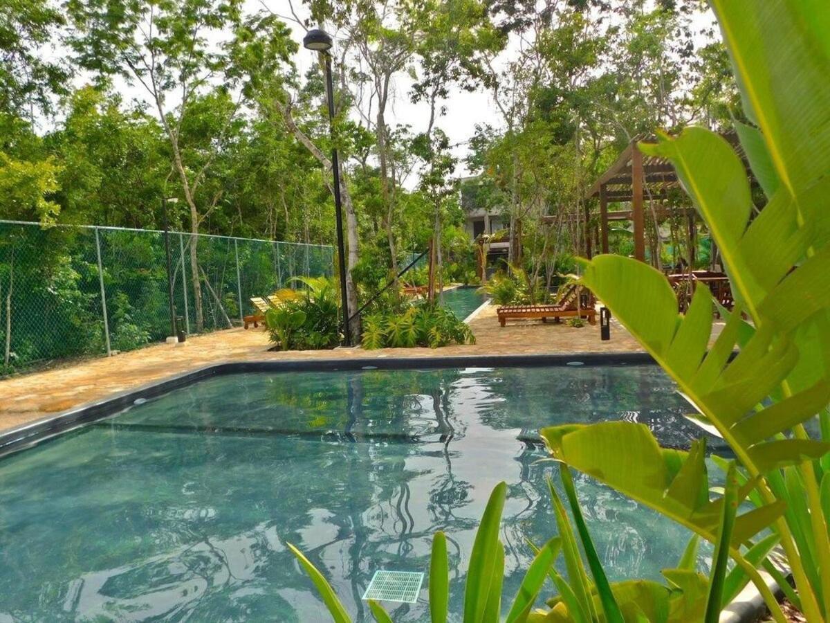 Amplio Depto. C/Terraza Privada + Hermosa Piscina Tulum Exterior foto